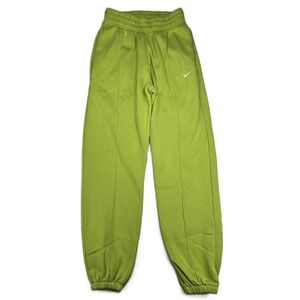 Nike Phoenix Fleece High Waisted Sweatpants Lime Green XS Pintuck Joggers
